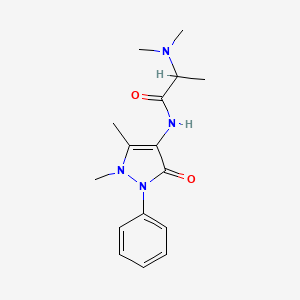 molecular formula C16H22N4O2 B1200042 Aminopropylon CAS No. 3690-04-8