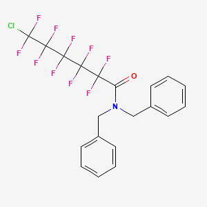 molecular formula C20H14ClF10NO B12000443 N,N-dibenzyl-6-chloro-2,2,3,3,4,4,5,5,6,6-decafluorohexanamide 