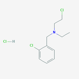 molecular formula C11H16Cl3N B12000482 2-chloro-N-(2-chlorobenzyl)-N-ethylethanamine hydrochloride CAS No. 23510-15-8