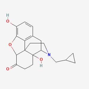 molecular formula C20H23NO4 B1200057 17-(Cyclopropylmethyl)-4,5alpha-epoxy-3,14-dihydroxymorphinan-6-one 
