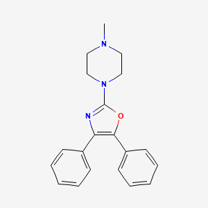 molecular formula C20H21N3O B12000604 Oxazole, 4,5-diphenyl-2-(4-methyl-1-piperazinyl)- CAS No. 20503-88-2