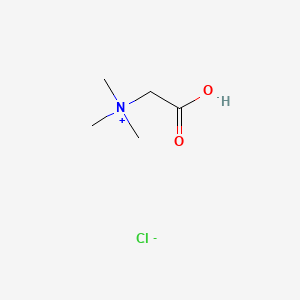 molecular formula C5H12ClNO2 B1200062 Methanaminium, 1-carboxy-N,N,N-trimethyl-, chloride CAS No. 590-46-5