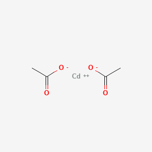 molecular formula Cd(C2H3O2)2<br>C4H6CdO4<br>Cd(CH3CO2)2<br>C4H6CdO4 B1200064 Cadmium acetate CAS No. 543-90-8