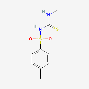 molecular formula C9H12N2O2S2 B12000640 1-Methyl-4-({[(methylamino)carbothioyl]amino}sulfonyl)benzene CAS No. 46376-50-5