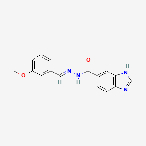molecular formula C16H14N4O2 B12000689 N'-(3-Methoxybenzylidene)-1H-benzimidazole-6-carbohydrazide 