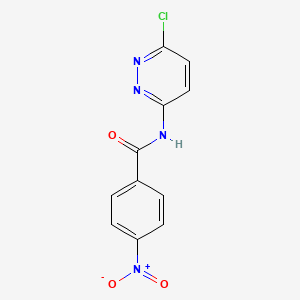 molecular formula C11H7ClN4O3 B12000717 Benzamide, N-(6-chloro-3-pyridazinyl)-4-nitro- CAS No. 36987-33-4