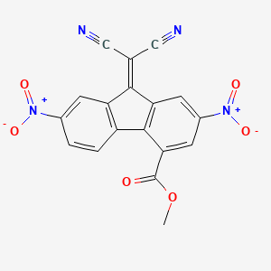 molecular formula C18H8N4O6 B12000755 methyl 9-(dicyanomethylidene)-2,7-dinitro-9H-fluorene-4-carboxylate 