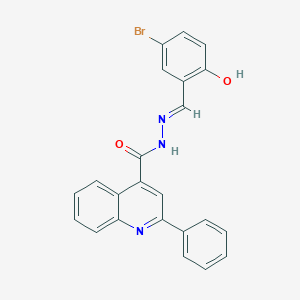 molecular formula C23H16BrN3O2 B12000761 N'-[(E)-(5-bromo-2-hydroxyphenyl)methylidene]-2-phenyl-4-quinolinecarbohydrazide 