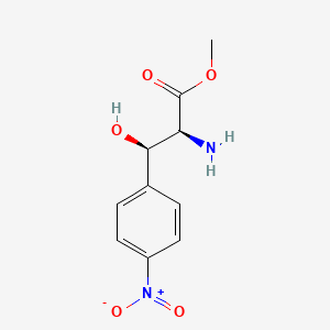 molecular formula C10H12N2O5 B12000771 Methyl threo-beta-hydroxy-4-nitro-3-phenyl-DL-alaninate CAS No. 86022-41-5