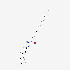molecular formula C23H36N2O B12000796 N-[(E)-[(E)-3-phenylprop-2-enylidene]amino]tetradecanamide 