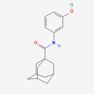 molecular formula C17H21NO2 B12000940 N-(3-hydroxyphenyl)tricyclo[3.3.1.1~3,7~]decane-1-carboxamide 