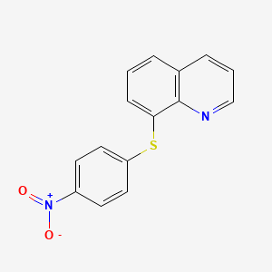 molecular formula C15H10N2O2S B12000966 8-((4-Nitrophenyl)thio)quinoline 
