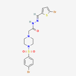 molecular formula C17H18Br2N4O3S2 B12000998 C17H18Br2N4O3S2 
