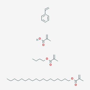 molecular formula C42H70O6 B012001 butyl 2-methylprop-2-enoate;2-methylprop-2-enoic acid;octadecyl 2-methylprop-2-enoate;styrene CAS No. 106646-39-3