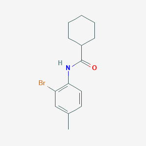 molecular formula C14H18BrNO B12001043 N-(2-bromo-4-methylphenyl)cyclohexanecarboxamide 