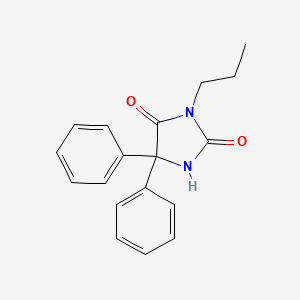 molecular formula C18H18N2O2 B12001055 5,5-Diphenyl-3-propylimidazolidine-2,4-dione CAS No. 62053-81-0