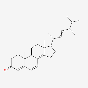 molecular formula C28H40O B1200106 17-(5,6-Dimethylhept-3-en-2-yl)-10,13-dimethyl-1,2,9,11,12,15,16,17-octahydrocyclopenta[a]phenanthren-3-one 