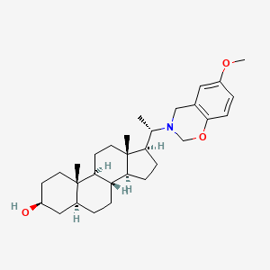 (3S,5S,8R,9S,10S,13S,14S,17S)-17-[(1S)-1-(6-methoxy-2,4-dihydro-1,3-benzoxazin-3-yl)ethyl]-10,13-dimethyl-2,3,4,5,6,7,8,9,11,12,14,15,16,17-tetradecahydro-1H-cyclopenta[a]phenanthren-3-ol