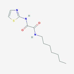 molecular formula C12H19N3O2S B12001176 N-Heptyl-N'-thiazol-2-YL-oxalamide 