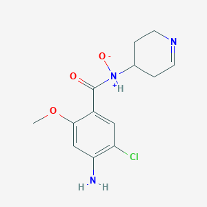 molecular formula C13H16ClN3O3 B1200118 N-(4-amino-5-chloro-2-methoxybenzoyl)-2,3,4,5-tetrahydropyridin-4-amine oxide CAS No. 76773-83-6