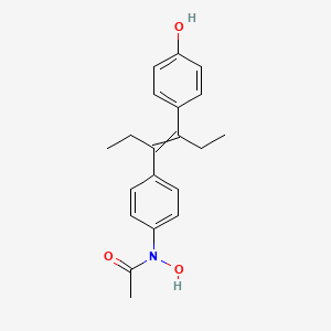 molecular formula C20H23NO3 B1200124 N-hydroxy-N-[4-[4-(4-hydroxyphenyl)hex-3-en-3-yl]phenyl]acetamide 