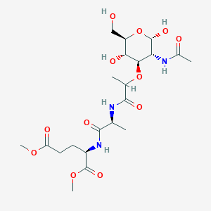 molecular formula C21H35N3O12 B1200126 N-Acetylmuramyl-L-alanyl-D-glutamic acid dimethyl ester CAS No. 60355-79-5