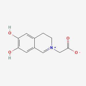 molecular formula C11H11NO4 B1200127 2-Carboxymethyl-6,7-dihydroxy-3,4-dihydroisoquinolinium CAS No. 68351-63-3