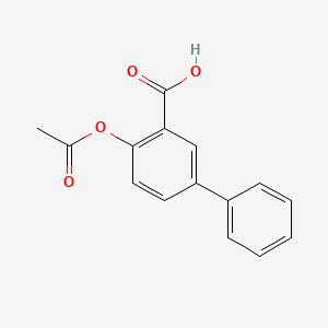 molecular formula C15H12O4 B12001283 4-(Acetyloxy)biphenyl-3-carboxylic acid CAS No. 17504-16-4