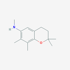 molecular formula C14H21NO B1200133 N-Methyl-2,2,7,8-tetramethyl-6-aminochroman CAS No. 20965-74-6