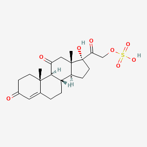 molecular formula C21H28O8S B1200137 17-Hydroxy-21-(sulfooxy)pregn-4-ene-3,11,20-trione CAS No. 912-25-4