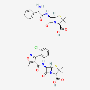 molecular formula C35H37ClN6O9S2 B1200140 Viccillin S (combination) CAS No. 37203-95-5