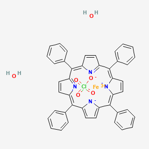 molecular formula C44H32ClFeN4O6 B1200146 Diaquo(meso-tetraphenylporphinato)iron(III) perchlorate CAS No. 65893-70-1
