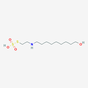 molecular formula C11H25NO4S2 B12001470 Ethanethiol, 2-(9-hydroxynonyl)amino-, hydrogen sulfate (ester) CAS No. 21306-62-7