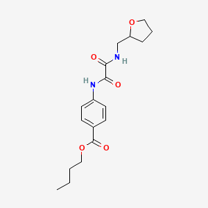 molecular formula C18H24N2O5 B12001492 Butyl 4-({oxo[(tetrahydro-2-furanylmethyl)amino]acetyl}amino)benzoate 