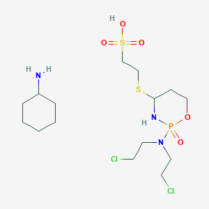 Ethanesulfonic acid,3,2-oxaphosphorin-4-yl]thio]-, P-oxide, compd. with cyclohexamine (1:1)