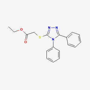 molecular formula C18H17N3O2S B12001590 ethyl [(4,5-diphenyl-4H-1,2,4-triazol-3-yl)sulfanyl]acetate CAS No. 91759-70-5