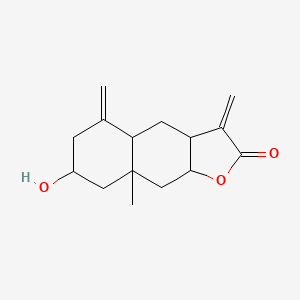 molecular formula C15H20O3 B1200164 Naphtho[2,3-b]furan-2(3H)-one, decahydro-7-hydroxy-8a-methyl-3,5-dimethylene- 