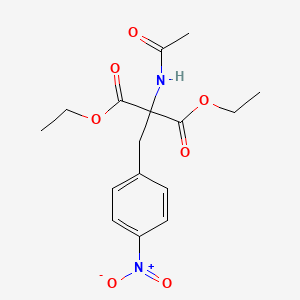 molecular formula C16H20N2O7 B12001668 Diethyl acetamido[(4-nitrophenyl)methyl]propanedioate CAS No. 6265-87-8