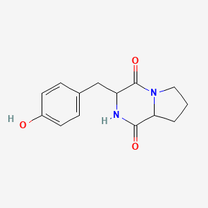 molecular formula C14H16N2O3 B1200176 Cyclo(prolyltyrosyl) CAS No. 5654-84-2