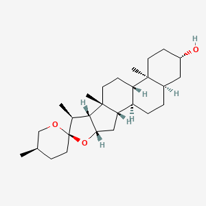 molecular formula C27H44O3 B12001774 (25S)-5-beta-spirostan-3-beta-ol 