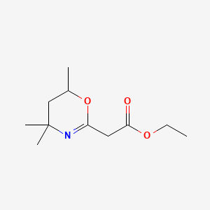 molecular formula C11H19NO3 B12001951 Ethyl (4,4,6-trimethyl-5,6-dihydro-4H-1,3-oxazin-2-yl)acetate CAS No. 36867-19-3
