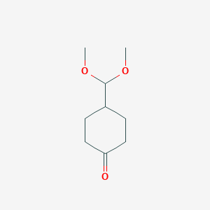 molecular formula C9H16O3 B12002063 Cyclohexanone, 4-(dimethoxymethyl)- CAS No. 64908-75-4