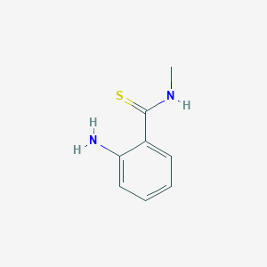 molecular formula C8H10N2S B12002108 Benzenecarbothioamide, 2-amino-N-methyl- CAS No. 2415-10-3