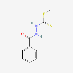 molecular formula C9H10N2OS2 B12002117 Methyl 2-(phenylcarbonyl)hydrazinecarbodithioate 