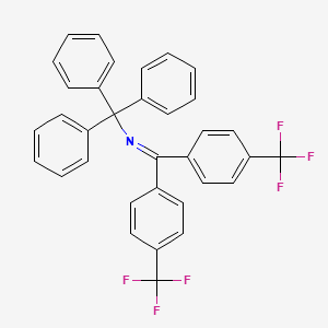 molecular formula C34H23F6N B12002131 (Bis-(4-trifluoromethyl-phenyl)-methylene)-trityl-amine 