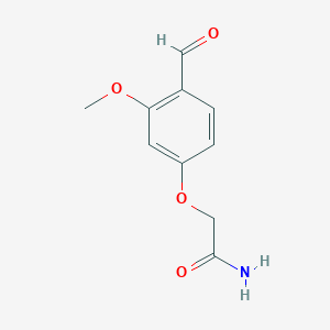 molecular formula C10H11NO4 B12002132 2-(4-Formyl-3-methoxyphenoxy)acetamide 