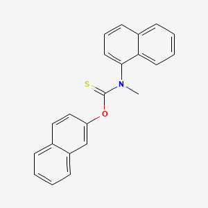 molecular formula C22H17NOS B12002147 Carbamothioic acid, methyl-1-naphthalenyl-, O-2-naphthalenyl ester CAS No. 1049-15-6