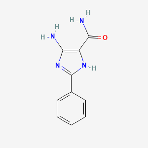 molecular formula C10H10N4O B1200235 4-amino-2-phenyl-1h-imidazole-5-carboxamide CAS No. 41631-74-7