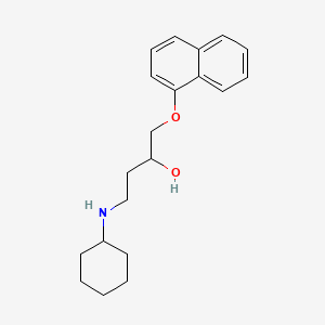 molecular formula C20H27NO2 B1200237 4-(Cyclohexylamino)-1-(naphthalenyloxy)-2-butanol CAS No. 57281-35-3