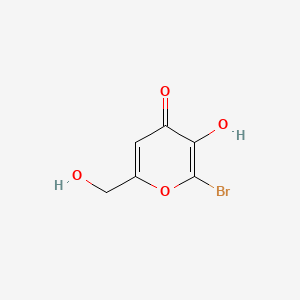 molecular formula C6H5BrO4 B1200239 6-Bromo-5-hydroxy-2-hydroxymethyl-4-pyranone CAS No. 40838-32-2